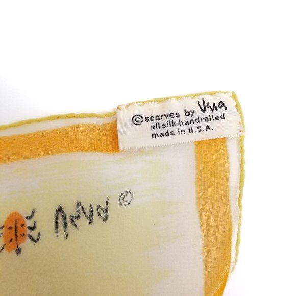 Vintage Vera Silk Scarf Candy Corn Theme - Picture 2 of 10